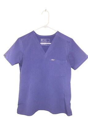 FIGS women’s Violet V-Neck Scrub Top size XS